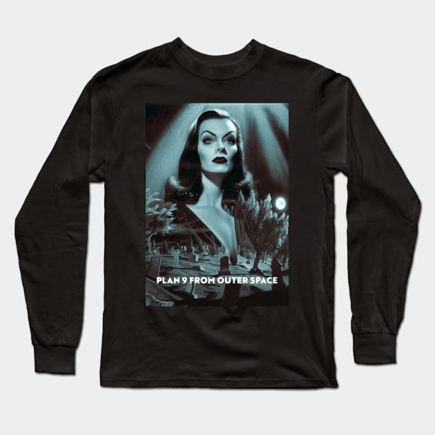 Plan 9 from Outer Space 1959 Long Sleeve T-Shirt by MonoMagic